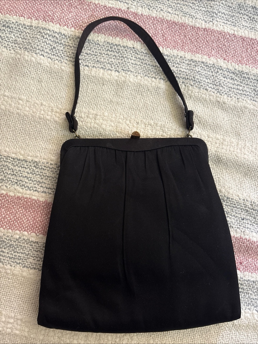 Vintage H.L. USA Harry Levine Purse Clutch with Coin Wallet Black
